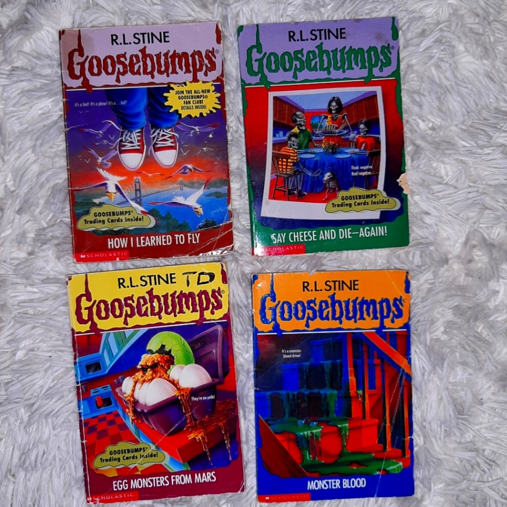 Goosebumps books,r.l.stine,4 books,
